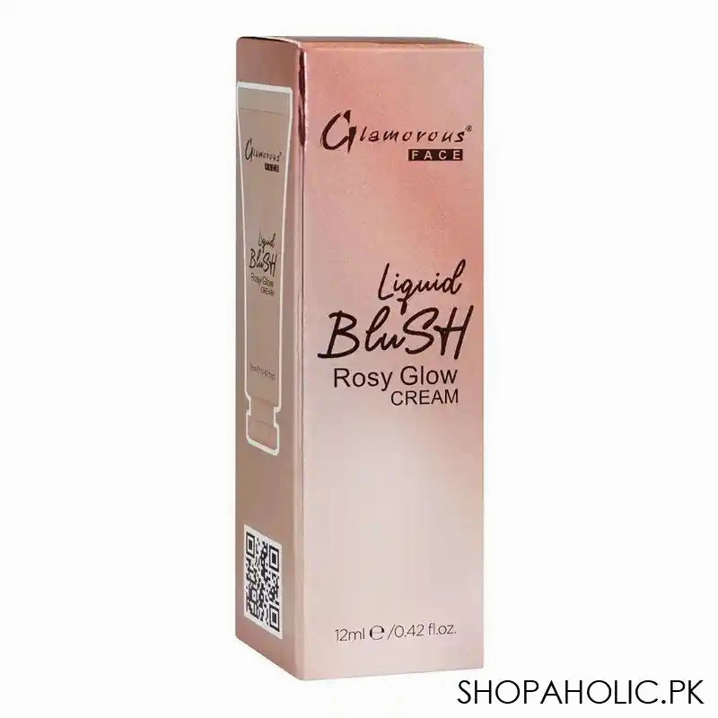 Glamorous Face Liquid Blush Rosy Glow Cream, 02 GF8058, 12ml