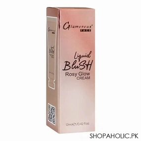 Glamorous Face Liquid Blush Rosy Glow Cream, 03 GF8058, 12ml