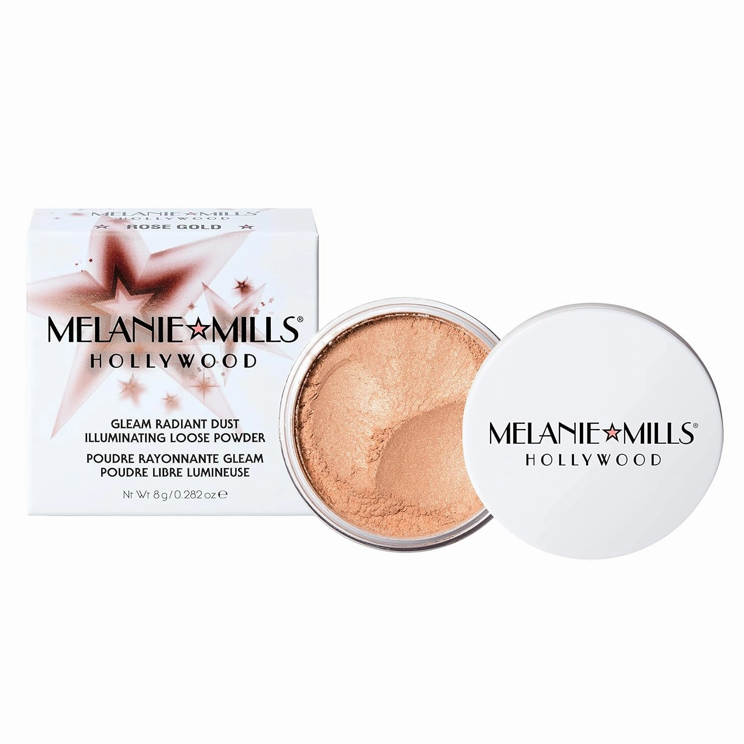 Gleam Radiant Dust Shimmering Loose Powder for Face & Body - Rose Gold, 8g