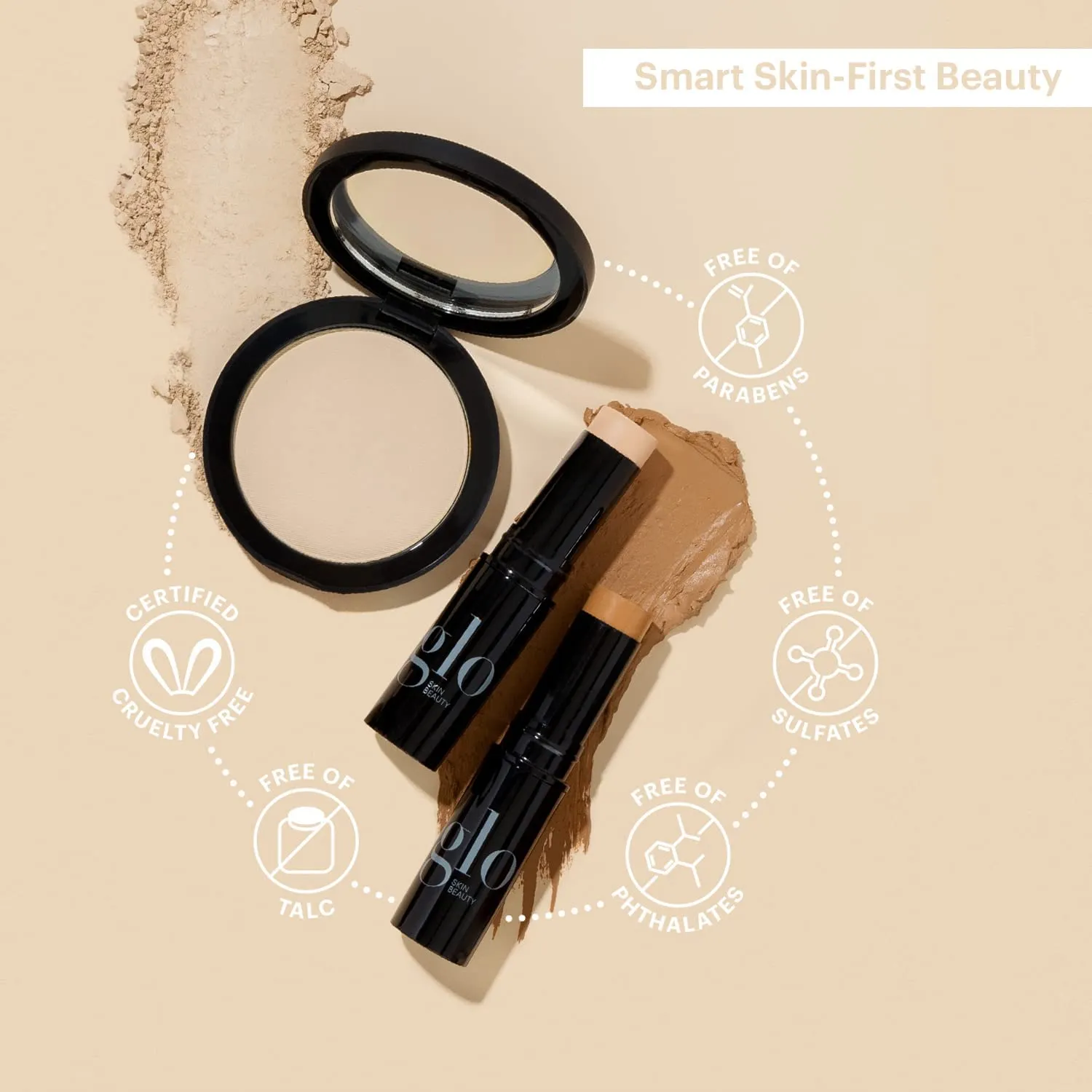 Glo Skin Beauty Cream Stay Shadow Stick (Canvas) - Multi-Purpose Eyeshadow Mineral Makeup Can Also Be Used as Liner on Lips or Cheeks, 12-Hours of Wear