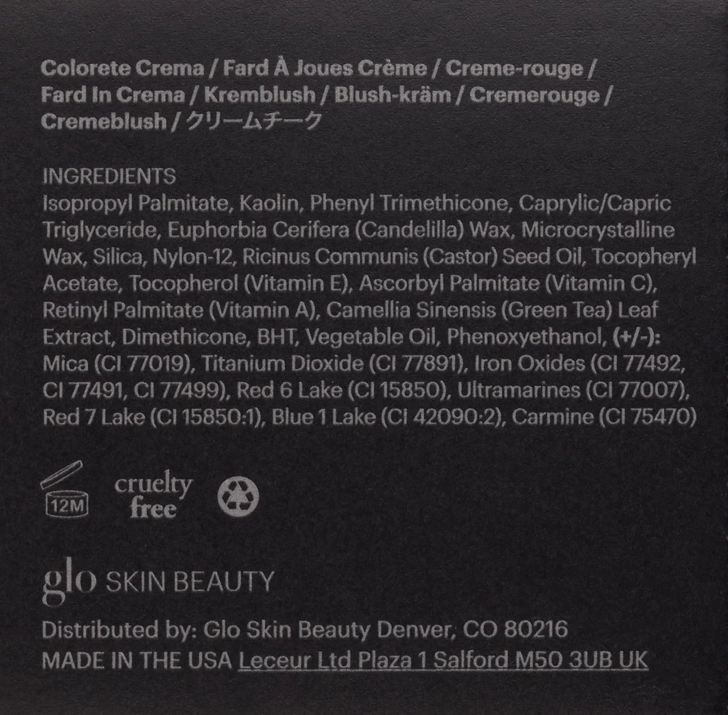 Glo Skin Beauty Cream Blush in Fig - Warm Terra Cotta - 4 Shades - Long Lasting, Semi-Matte Finish - Cruelty Free
