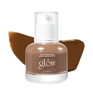 glow breathable blemish balm #brown : lightweight & hydrating, skincare-like, medium-coverage bb cream infused with green tea water, 1 fl oz