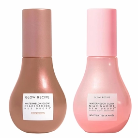 Glow Recipe Niacinamide Hue Drops Tinted Serum to Bronze, Brighten & Hydrate   Watermelon Facial Serum for Uneven Skin & Dark Spots (40ml/ea)