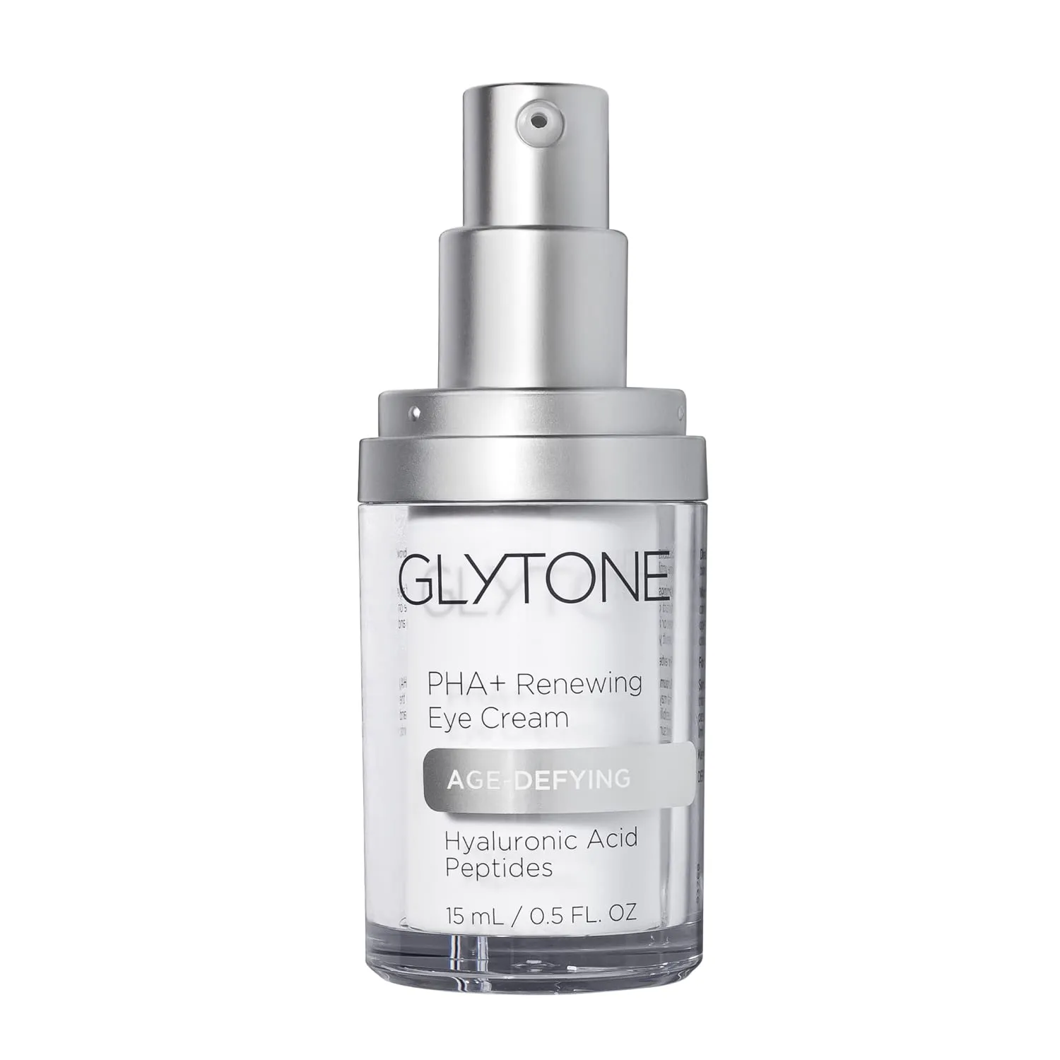 Glytone Age-Defying PHA  Renewing Eye Cream for Wrinkles| Anti aging Under Eye Cream with Hyaluronic Acid Peptides| Targets Puffiness, Bags, Wrinkles & Dark Circles| Brightening Moisturizer| 0.5 Fl oz