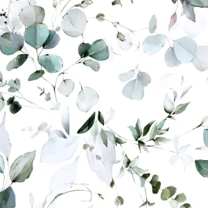 Green Leaf Contact Paper 17.5" x 118" Floral Leaf Wallpaper Peel and Stick Vintage Self Adhesive Wallpaper, Waterproof, Vinyl Wall Covering for Bedroom Cabinet Countertop Decor
