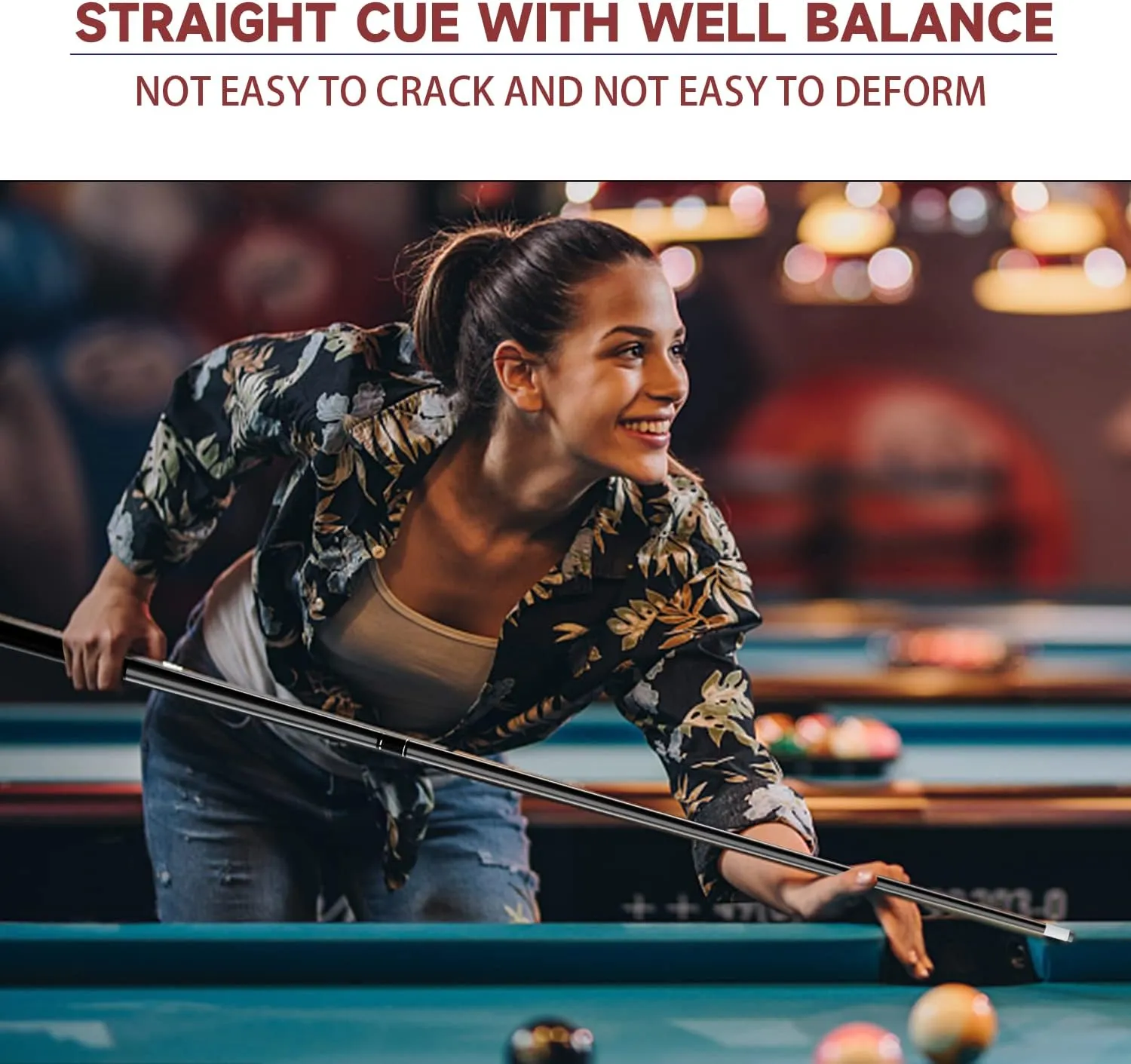 GSE Games & Sports Expert 58" 2-Piece Fiberglass Graphite Composite Billiard Pool Cue Sticks (Several Colors Available, Weight from 18oz, 19oz, 20oz, 21oz)