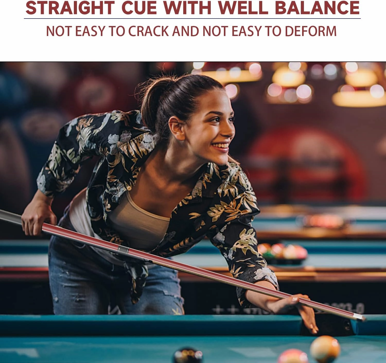 GSE Games & Sports Expert 58" 2-Piece Fiberglass Graphite Composite Billiard Pool Cue Sticks (Several Colors Available, Weight from 18oz, 19oz, 20oz, 21oz)