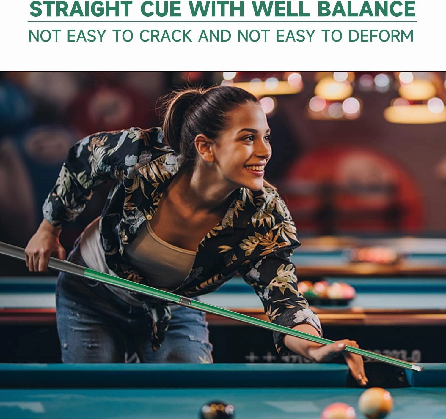 GSE Games & Sports Expert 58" 2-Piece Fiberglass Graphite Composite Billiard Pool Cue Sticks (Several Colors Available, Weight from 18oz, 19oz, 20oz, 21oz)