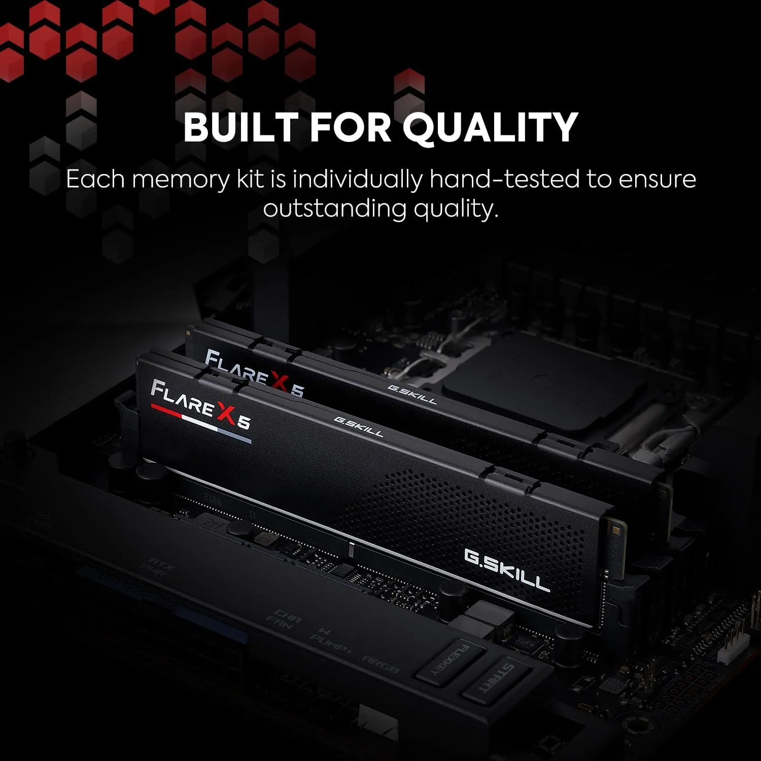 G.SKILL Flare X5 Series (AMD Expo & Intel XMP 3.0) DDR5 RAM 32GB (2x16GB) 6000MT/s CL36-36-36-96 1.35V Desktop Computer Memory UDIMM - Matte Black (F5-6000J3636F16GX2-FX5)