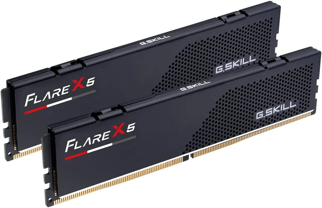 G.SKILL Flare X5 Series (AMD Expo & Intel XMP 3.0) DDR5 RAM 32GB (2x16GB) 6000MT/s CL36-36-36-96 1.35V Desktop Computer Memory UDIMM - Matte Black (F5-6000J3636F16GX2-FX5)