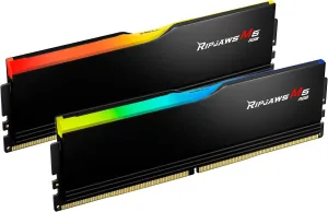 G.SKILL Ripjaws M5 RGB Series DDR5 RAM 32GB (2x16GB) 5600MT/s CL46-45-45-89 1.10V Desktop Computer Memory UDIMM - Matte Black (F5-5600J4645A16GX2-RM5RK)
