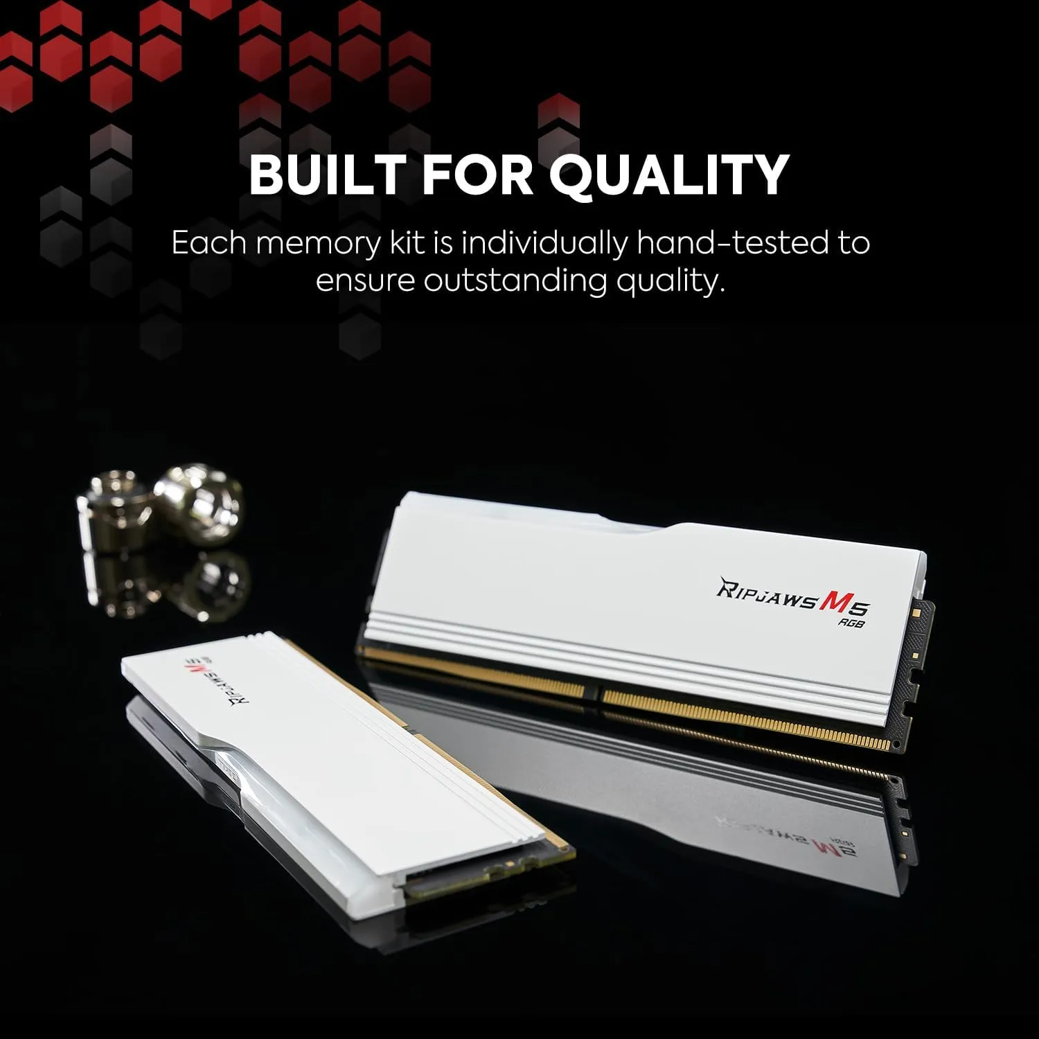 G.SKILL Ripjaws M5 RGB Series DDR5 RAM 32GB (2x16GB) 5600MT/s CL46-45-45-89 1.10V Desktop Computer Memory UDIMM - Matte Black (F5-5600J4645A16GX2-RM5RK)