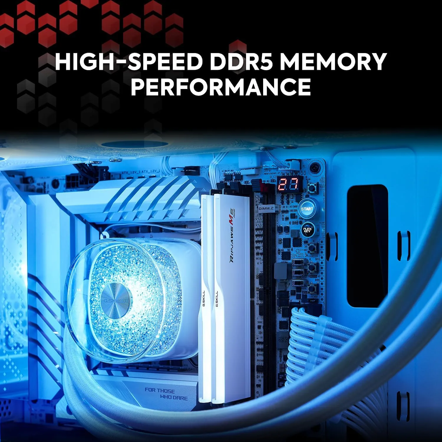 G.SKILL Ripjaws M5 RGB Series DDR5 RAM 32GB (2x16GB) 5600MT/s CL46-45-45-89 1.10V Desktop Computer Memory UDIMM - Matte Black (F5-5600J4645A16GX2-RM5RK)