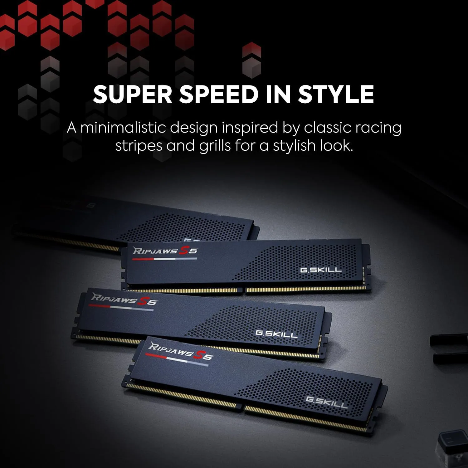 G.SKILL Ripjaws S5 Series (Intel XMP 3.0) DDR5 RAM 32GB (2x16GB) 5600MT/s CL46-45-45-89 1.10V Desktop Computer Memory UDIMM - Matte Black (F5-5600J4645A16GX2-RS5K)