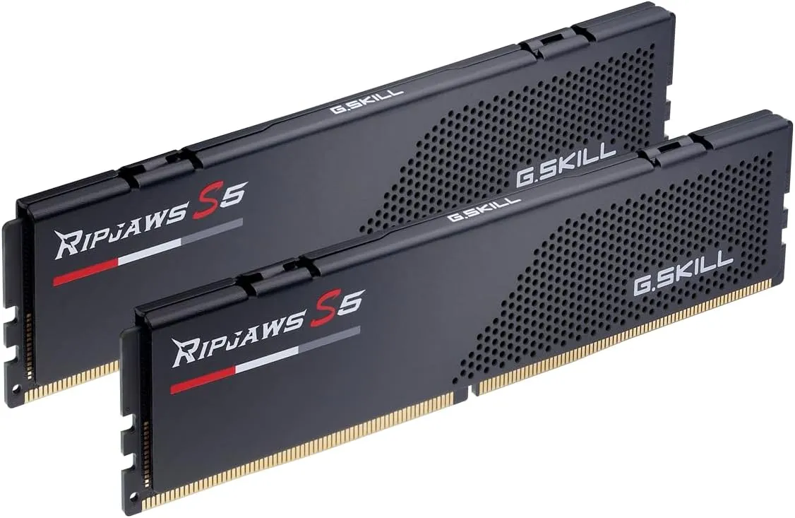 G.SKILL Ripjaws S5 Series (Intel XMP 3.0) DDR5 RAM 32GB (2x16GB) 6400MT/s CL36-48-48-102 1.35V Desktop Computer Memory UDIMM - Matte Black (F5-6400J3648F16GX2-RS5K)