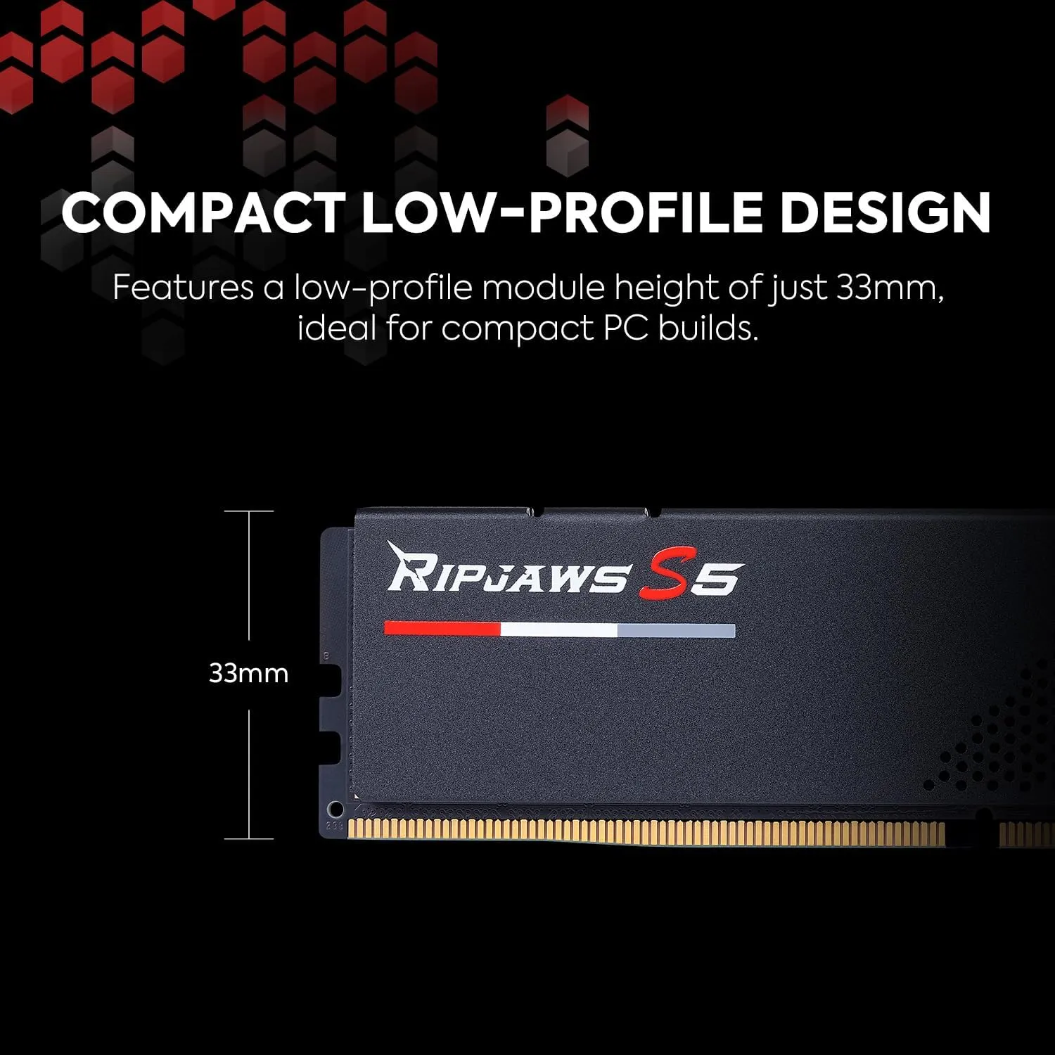 G.SKILL Ripjaws S5 Series (Intel XMP 3.0) DDR5 RAM 32GB (2x16GB) 6400MT/s CL36-48-48-102 1.35V Desktop Computer Memory UDIMM - Matte Black (F5-6400J3648F16GX2-RS5K)
