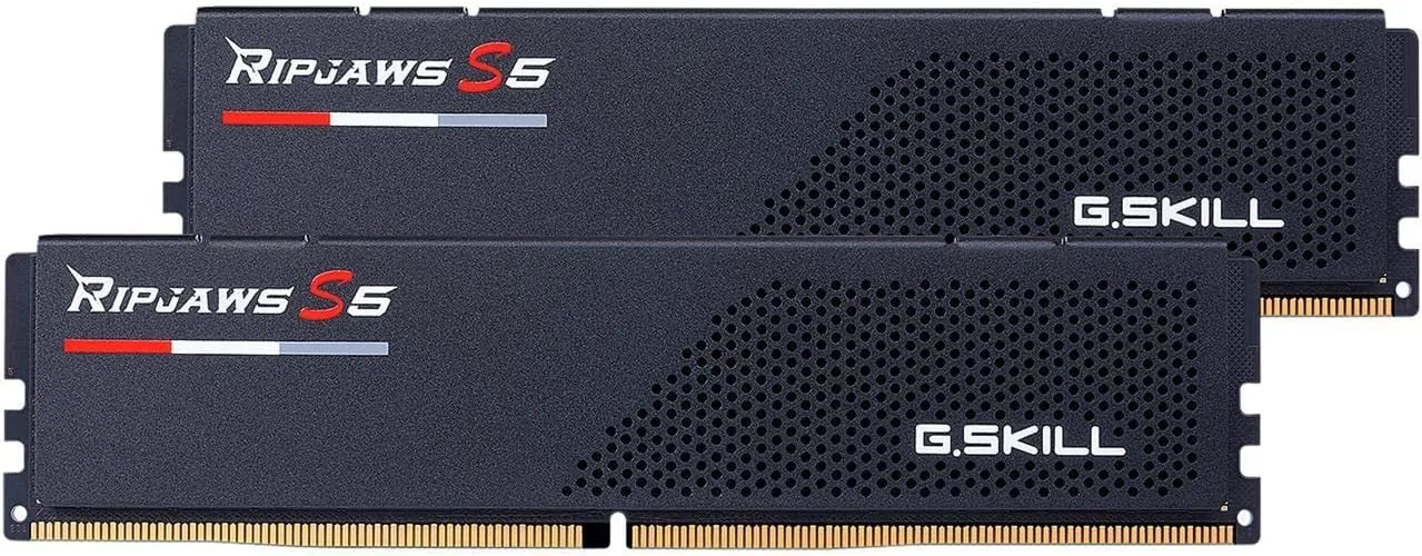 G.SKILL Ripjaws S5 Series (Intel XMP 3.0) DDR5 RAM 64GB (2x32GB) 5200MT/s CL40-40-40-83 1.10V Desktop Computer Memory UDIMM - Matte Black (F5-5200J4040A32GX2-RS5K)