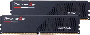 G.SKILL Ripjaws S5 Series (Intel XMP 3.0) DDR5 RAM 64GB (2x32GB) 5200MT/s CL40-40-40-83 1.10V Desktop Computer Memory UDIMM - Matte Black (F5-5200J4040A32GX2-RS5K)