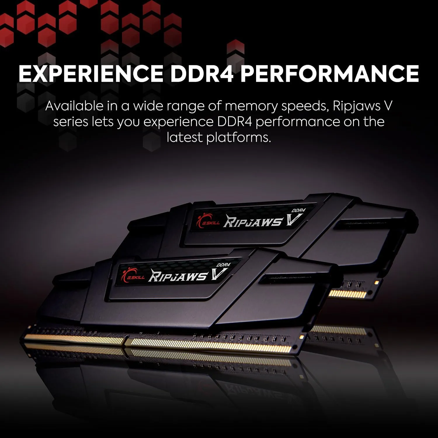 G.SKILL Ripjaws V Series (XMP) DDR4 RAM 16GB (2x8GB) 3200MT/s CL16-18-18-38 1.35V Intel AMD Desktop Computer Memory UDIMM - Black (F4-3200C16D-16GVKB)