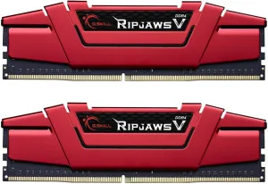 G.SKILL Ripjaws V Series (XMP) DDR4 RAM 32GB (2x16GB) 2400MT/s CL15-15-15-35 1.20V Intel AMD Desktop Computer Memory UDIMM - Red (F4-2400C15D-32GVR)