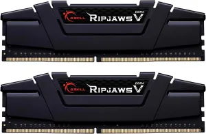 G.SKILL Ripjaws V Series (XMP) DDR4 RAM 32GB (2x16GB) 4000MT/s CL18-22-22-42 1.40V Intel AMD Desktop Computer Memory UDIMM - Black (F4-4000C18D-32GVK)