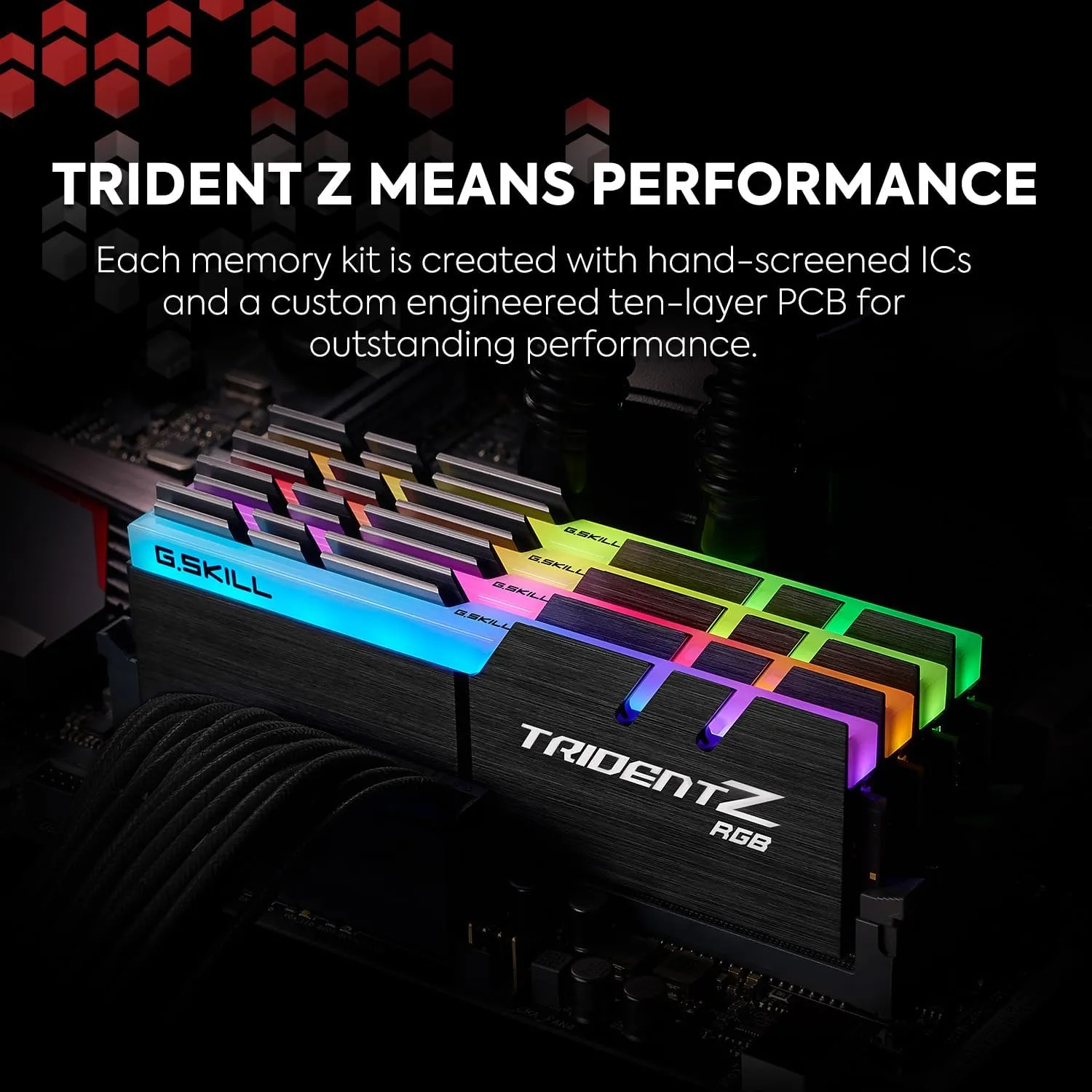 G.SKILL Trident Z RGB Series (XMP) DDR4 RAM 32GB (2x16GB) 3600MT/s CL18-22-22-42 1.35V Intel AMD Desktop Computer Memory UDIMM (F4-3600C18D-32GTZR)