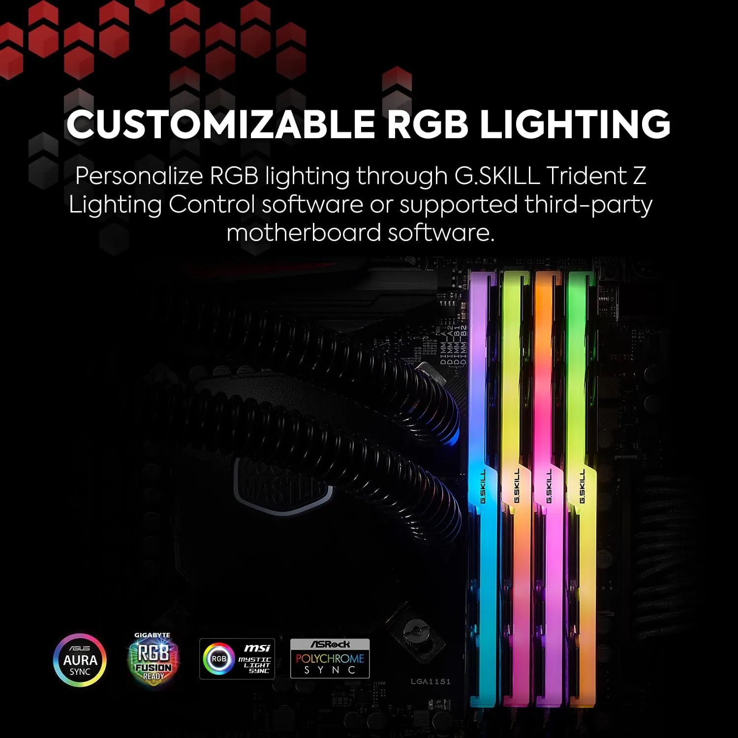 G.SKILL Trident Z RGB Series (XMP) DDR4 RAM 32GB (2x16GB) 3600MT/s CL18-22-22-42 1.35V Intel AMD Desktop Computer Memory UDIMM (F4-3600C18D-32GTZR)