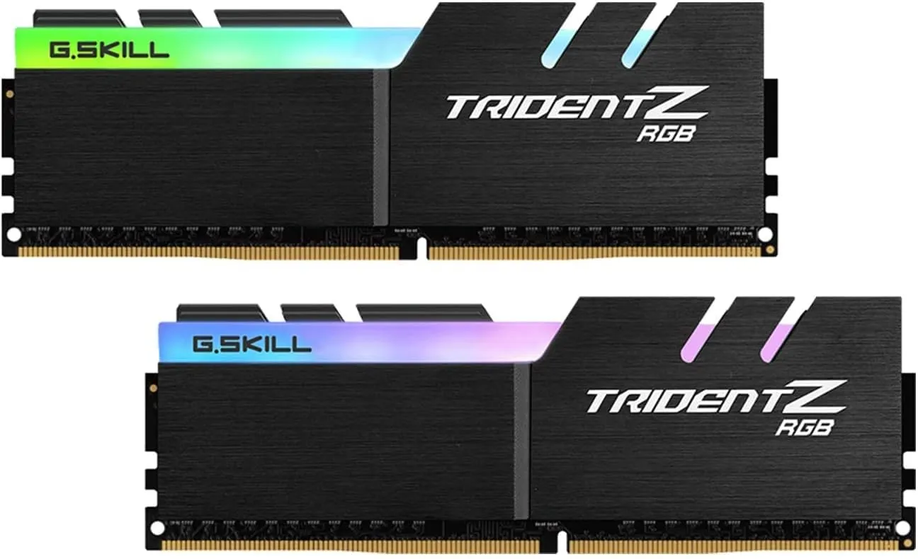 G.SKILL Trident Z RGB Series (XMP) DDR4 RAM 32GB (2x16GB) 4000MT/s CL18-22-22-42 1.40V Intel AMD Desktop Computer Memory UDIMM (F4-4000C18D-32GTZR)
