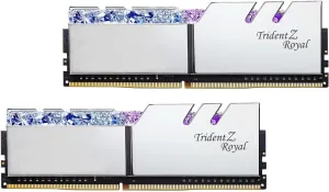 G.SKILL Trident Z Royal Series (XMP) DDR4 RAM 32GB (2x16GB) 4000MT/s CL18-22-22-42 1.40V Intel AMD Desktop Computer Memory UDIMM - Silver (F4-4000C18D-32GTRS)