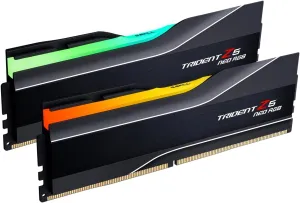 G.SKILL Trident Z5 Neo RGB Series (AMD Expo & Intel XMP 3.0) DDR5 RAM 32GB (2x16GB) 6000MT/s CL36-36-36-96 1.35V Desktop Computer Memory UDIMM - Matte Black (F5-6000J3636F16GX2-TZ5NR)
