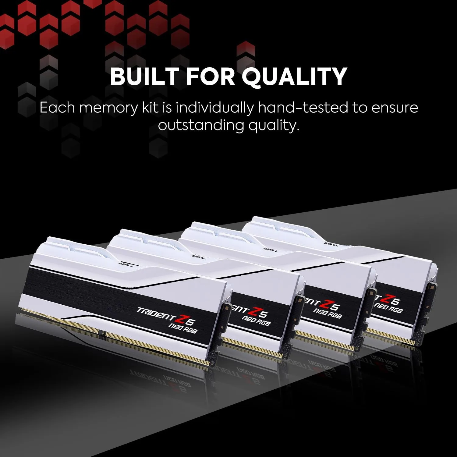 G.SKILL Trident Z5 Neo RGB Series (AMD Expo) DDR5 RAM 32GB (2X 16GB) 6000MT/s CL26-36-36-96 1.45V Desktop Computer Memory U-DIMM - White (F5-6000J2636H16GX2-TZ5NRW)