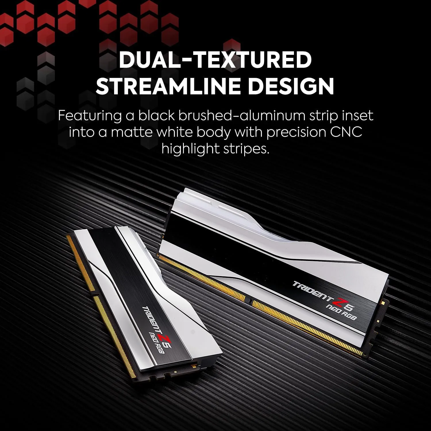 G.SKILL Trident Z5 Neo RGB Series (AMD Expo) DDR5 RAM 32GB (2X 16GB) 6000MT/s CL26-36-36-96 1.45V Desktop Computer Memory U-DIMM - White (F5-6000J2636H16GX2-TZ5NRW)