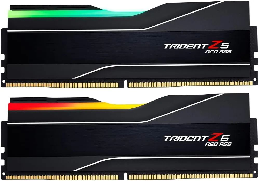 G.SKILL Trident Z5 Neo RGB Series (AMD Expo) DDR5 RAM 48GB (2x24GB) 5600MT/s CL40-40-40-89 1.25V Desktop Computer Memory UDIMM - Matte Black (F5-5600J4040D24GX2-TZ5NR)