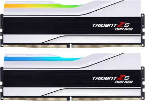 G.SKILL Trident Z5 Neo RGB Series (AMD Expo) DDR5 RAM 48GB (2x24GB) 6400MT/s CL32-39-39-102 1.35V Desktop Computer Memory UDIMM - Matte White (F5-6400J3239F24GX2-TZ5NRW)
