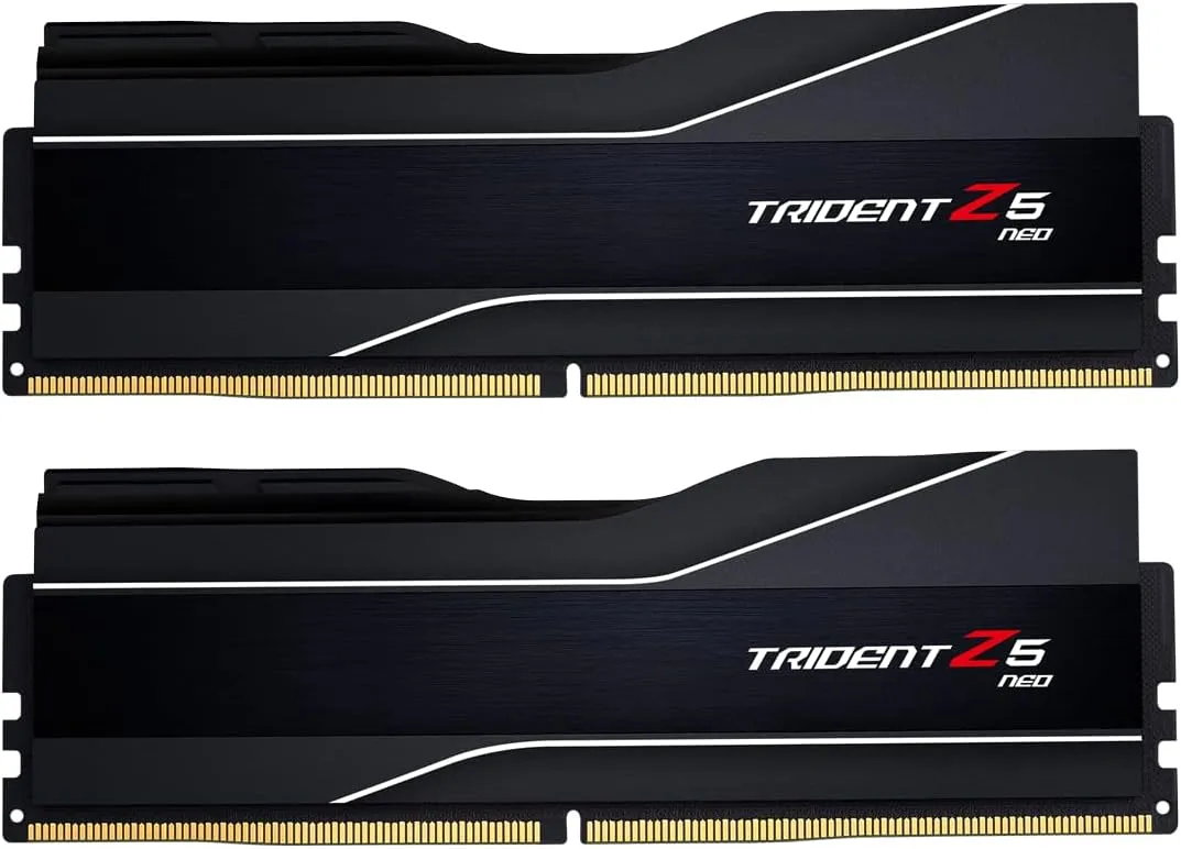G.SKILL Trident Z5 Neo Series (AMD Expo) DDR5 RAM 32GB (2x16GB) 6000MT/s CL30-38-38-96 1.35V Desktop Computer Memory UDIMM - Matte Black (F5-6000J3038F16GX2-TZ5N)