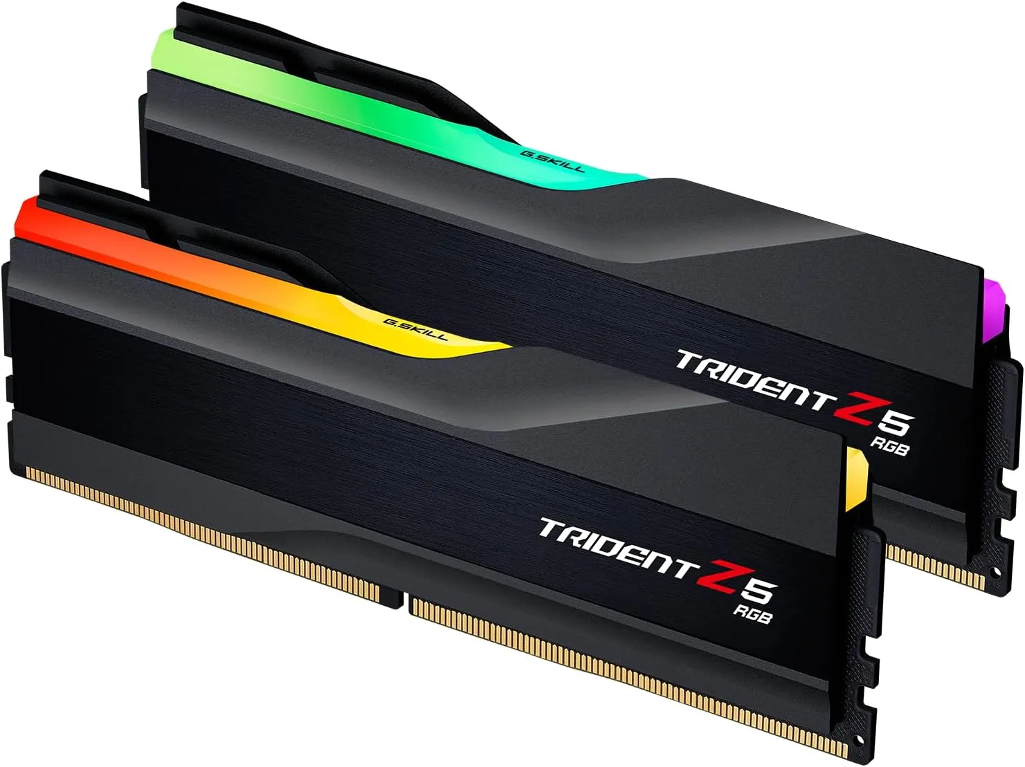 G.SKILL Trident Z5 RGB Series (Intel XMP 3.0 & AMD Expo) DDR5 RAM 32GB (2X 16GB) 6000MT/s CL36-36-36-96 1.35V Desktop Computer Memory U-DIMM - Matte Black (F5-6000J3636F16GA2-TZ5RK)