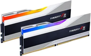 G.SKILL Trident Z5 RGB Series (Intel XMP 3.0) DDR5 RAM 32GB (2x16GB) 7800MT/s CL36-46-46-125 1.45V Desktop Computer Memory UDIMM - Metallic Silver (F5-7800J3646H16GX2-TZ5RS)