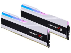 G.SKILL Trident Z5 RGB Series (Intel XMP 3.0) DDR5 RAM 48GB (2x24GB) 7600MT/s CL38-48-48-121 1.35V Desktop Computer Memory UDIMM - Matte White (F5-7600J3848F24GX2-TZ5RW)