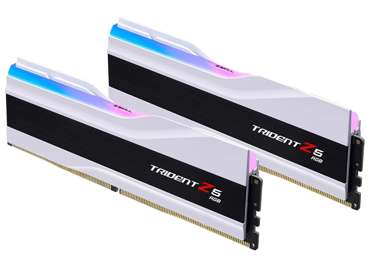 G.SKILL Trident Z5 RGB Series (Intel XMP 3.0) DDR5 RAM 48GB (2x24GB) 7600MT/s CL38-48-48-121 1.35V Desktop Computer Memory UDIMM - Matte White (F5-7600J3848F24GX2-TZ5RW)