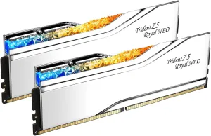 G.SKILL Trident Z5 Royal Neo Series (AMD Expo) DDR5 RAM 32GB (2X 16GB) 6000MT/s CL26-36-36-96 1.45V Desktop Computer Memory U-DIMM - Silver (F5-6000J2636H16GX2-TR5NS)