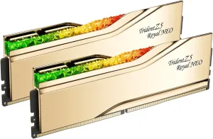 G.SKILL Trident Z5 Royal Neo Series (AMD Expo) DDR5 RAM 96GB (2X 48GB) 6000MT/s CL28-36-36-96 1.35V Desktop Computer Memory U-DIMM - Gold (F5-6000J2836F48GX2-TR5NG)