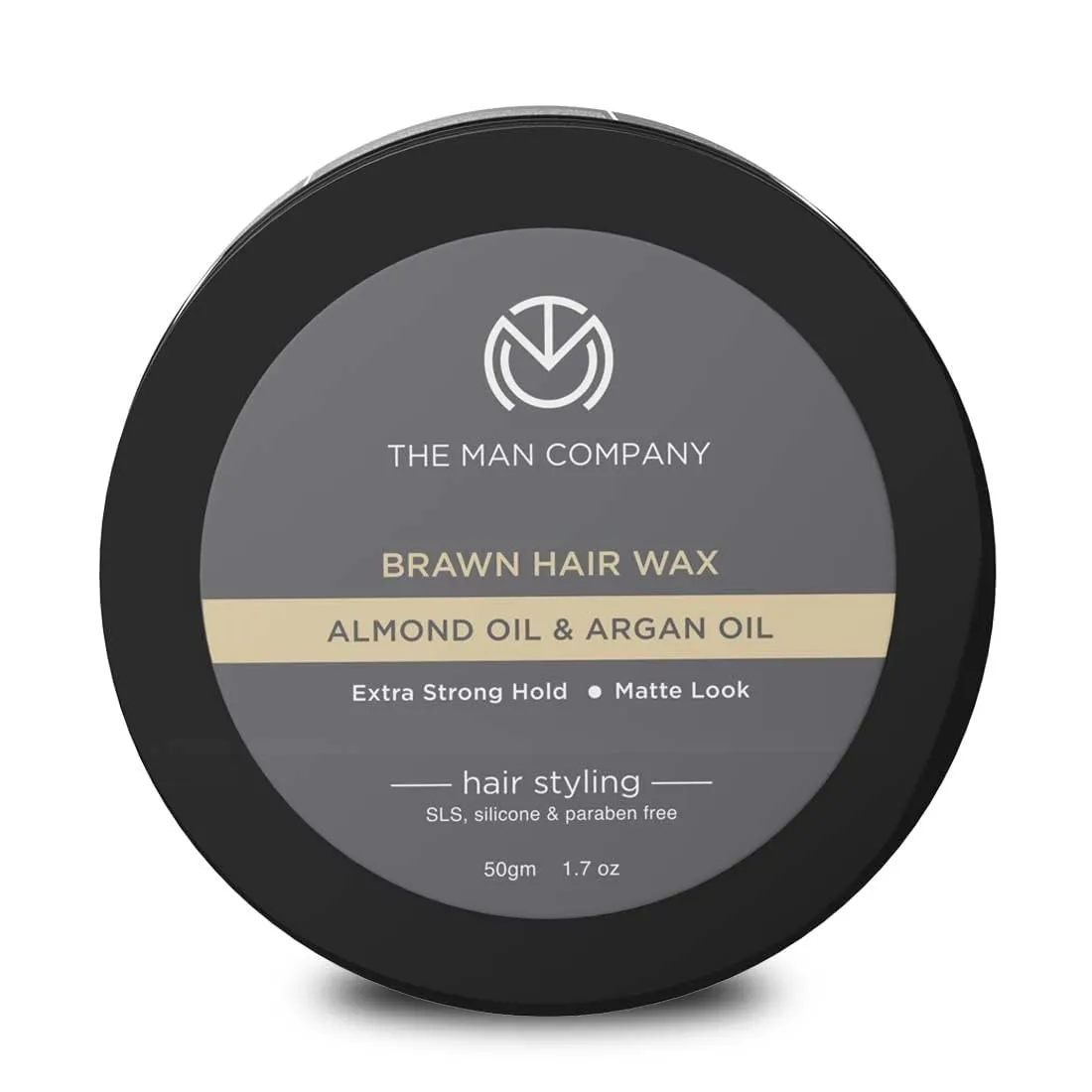 Hair Styling Wax Cream with Almond Oil & Argan Oil (1.7oz) | For Extra Strong Hold and Matte Effect All Day - Paraben & Silicon Free/Daily Used