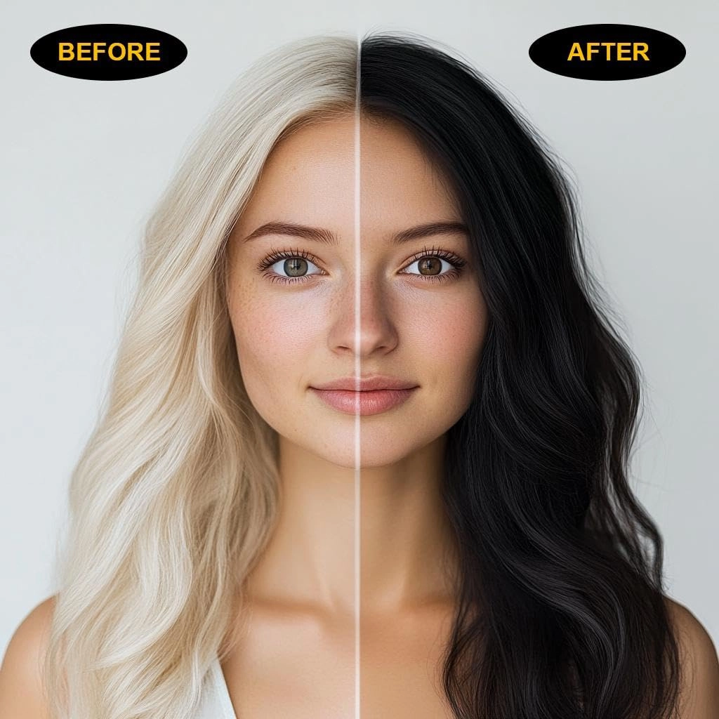 Hair Dye Shampoo, 5 in 1 Hair Color Shampoo for Women & Men, Instant Grey Coverage, Herbal Natural Champu Para Canas Mujer y Hombre (100ml) (Dark Brown)