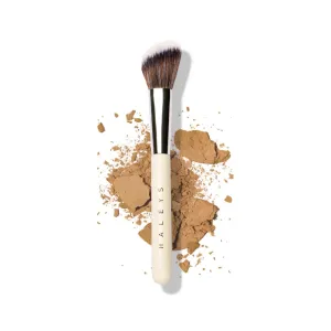 HALEYS Contour Brush VEGAN   CRUELTY-FREE, Angled & Tapered with Fluffy Bristles, Ideal for powder, cream, liquid, Use with blush, contour, bronzer, Sustainable Wood