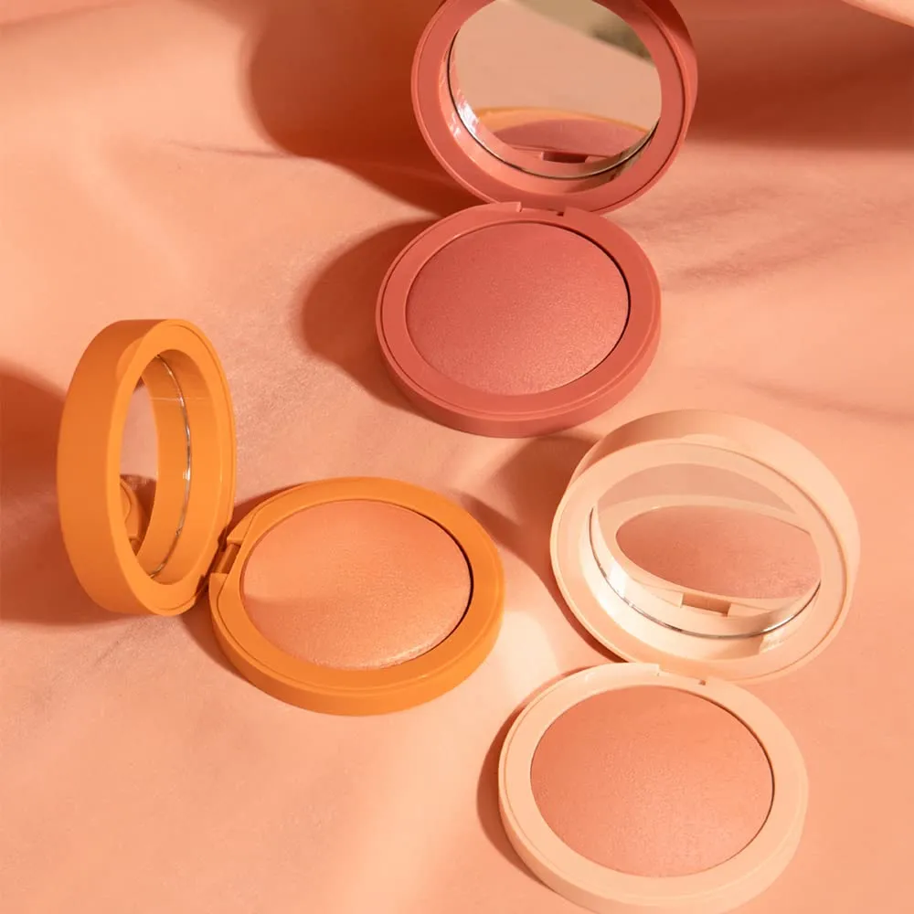 Heaven's Glow Radiant Veil Blush, Baked Powder Blush, 8g (Persimmon)