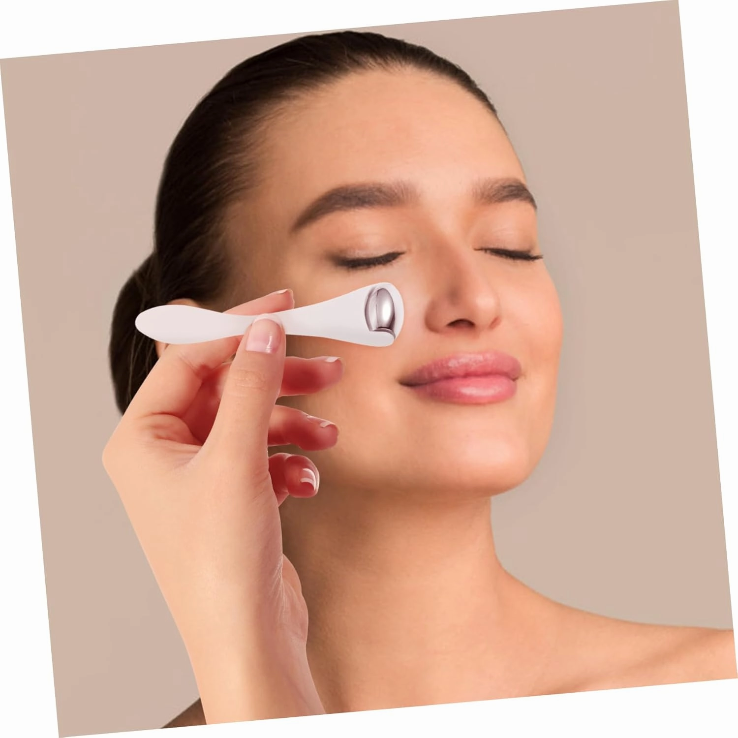 Hemoton 3pcs Mini Eye Massage Roller with Spoon Applicator for Eye Cream Portable Skincare Tool for Puffiness Relief for Travel and Daily Use