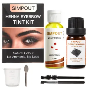 Henna Hair Powder and Rose Water Kit, Natural Henna Hair Kit, DIY Henna Hair Kit at Home & Salon, Easy to Use (black 2.0)