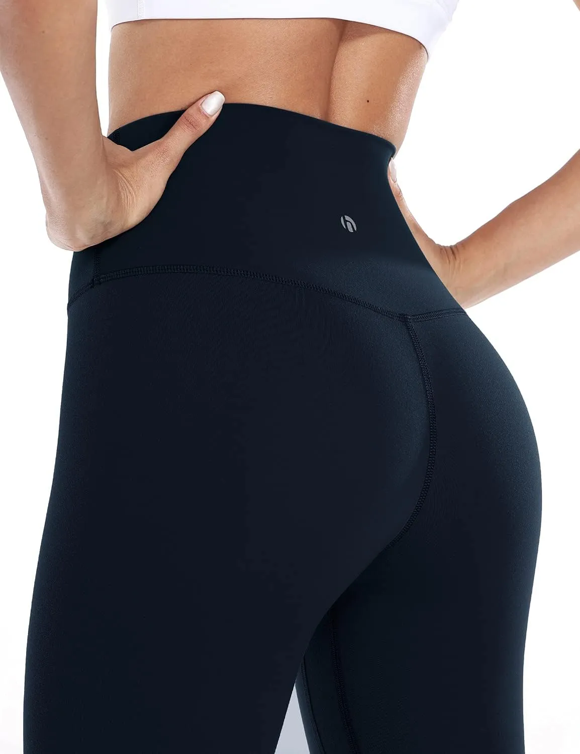 HeyNuts Essential Leggings, High Waisted Compression Workout Soft Pants Athletic Yoga Pants 28"