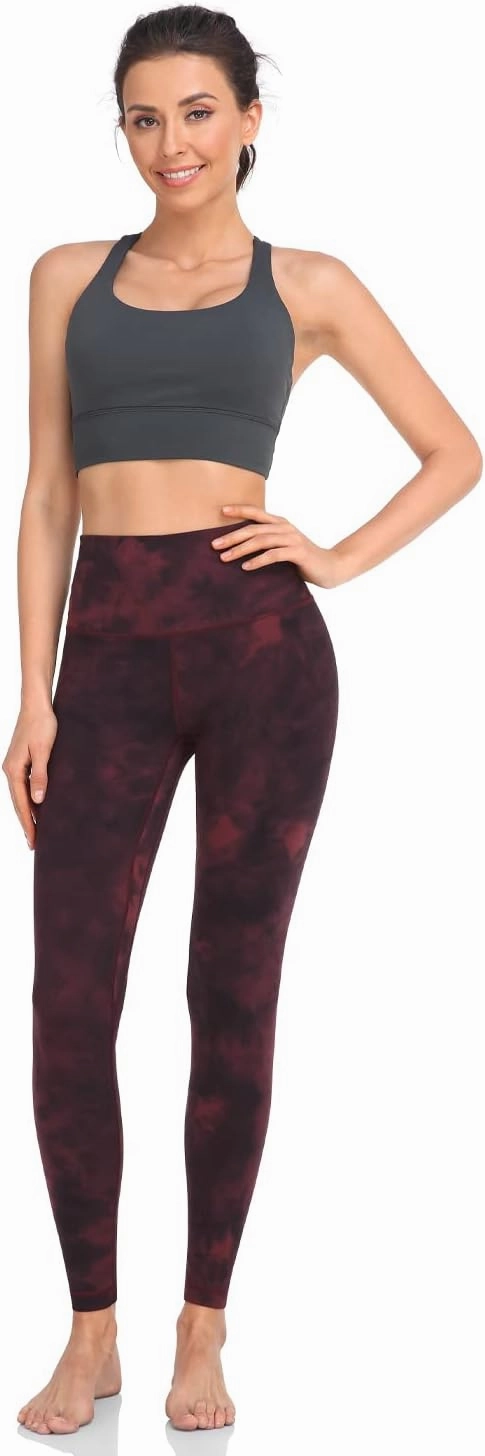 HeyNuts Essential Leggings, High Waisted Compression Workout Soft Pants Athletic Yoga Pants 28"