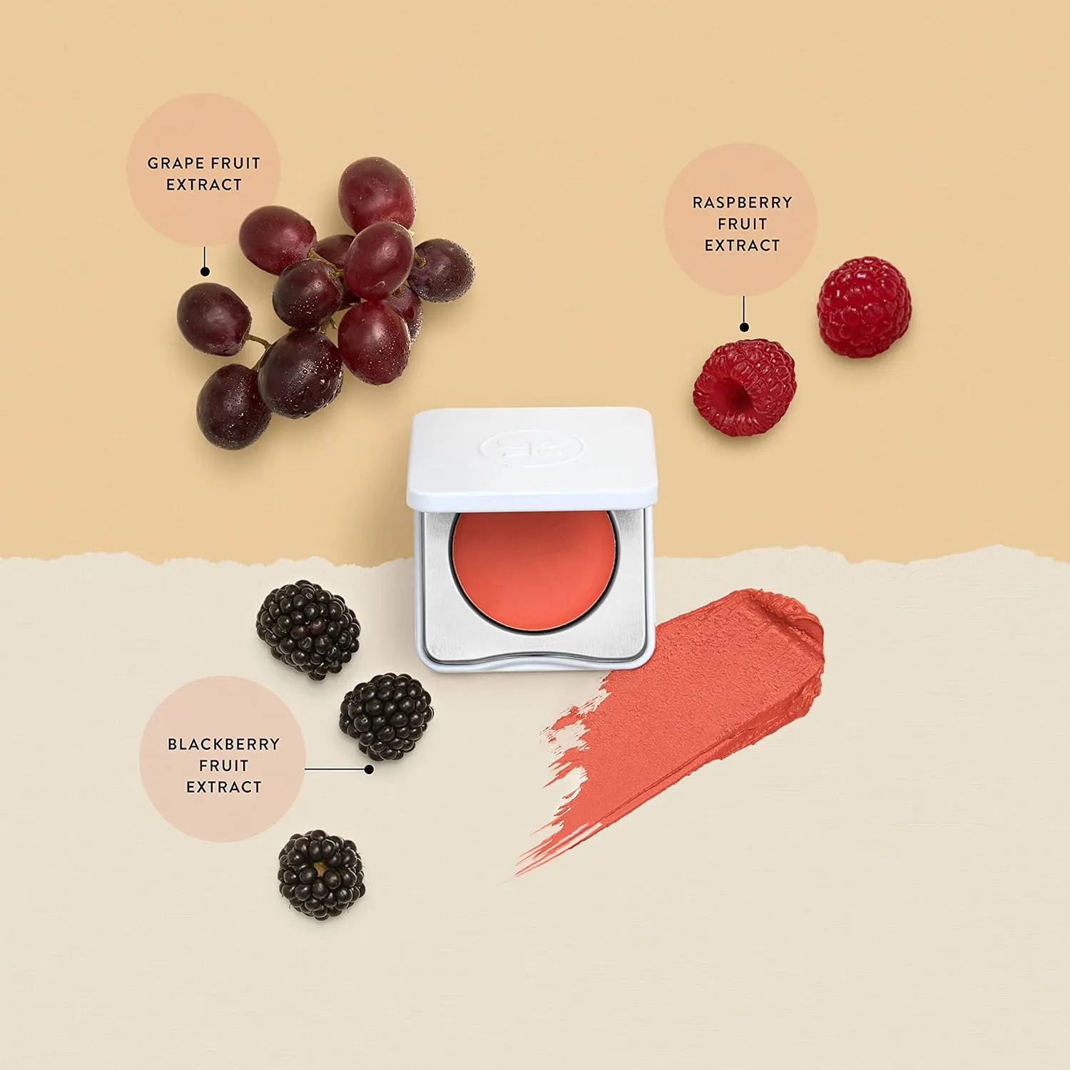 Honest Beauty 2-in-1 Creme Cheek Blush   Lip Color | EWG Verified, Vegan   Cruelty Free | Coral Peach, .1 oz